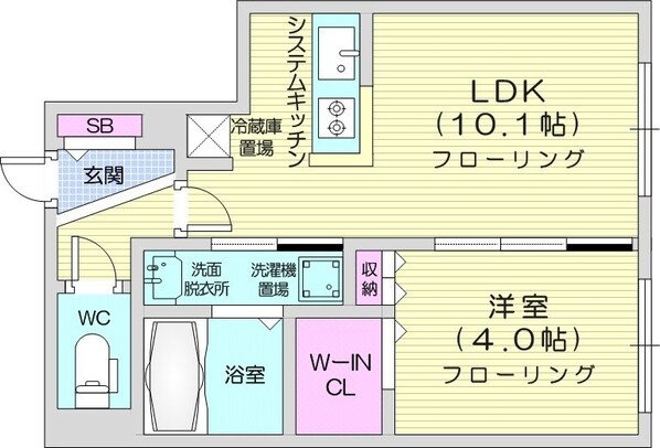 琴似駅 徒歩1分 4階の物件間取画像